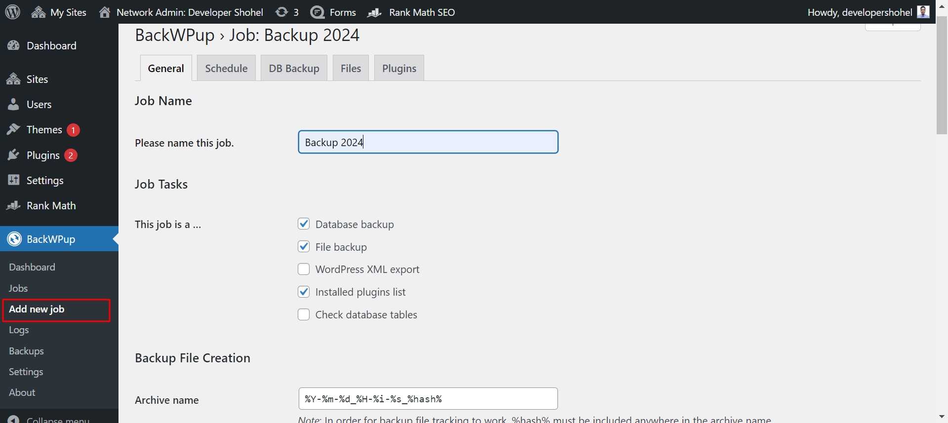 BackWPup – WordPress Backup Plugin