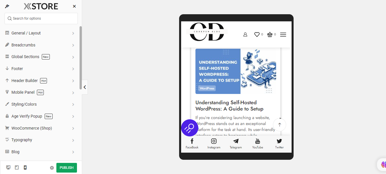 Customize Codepen Blog