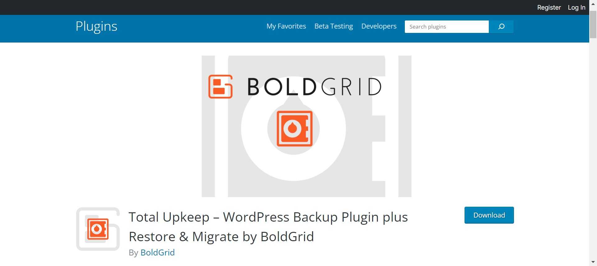 Total Upkeep – WordPress Backup Plugin plus Restore & Migrate by BoldGrid