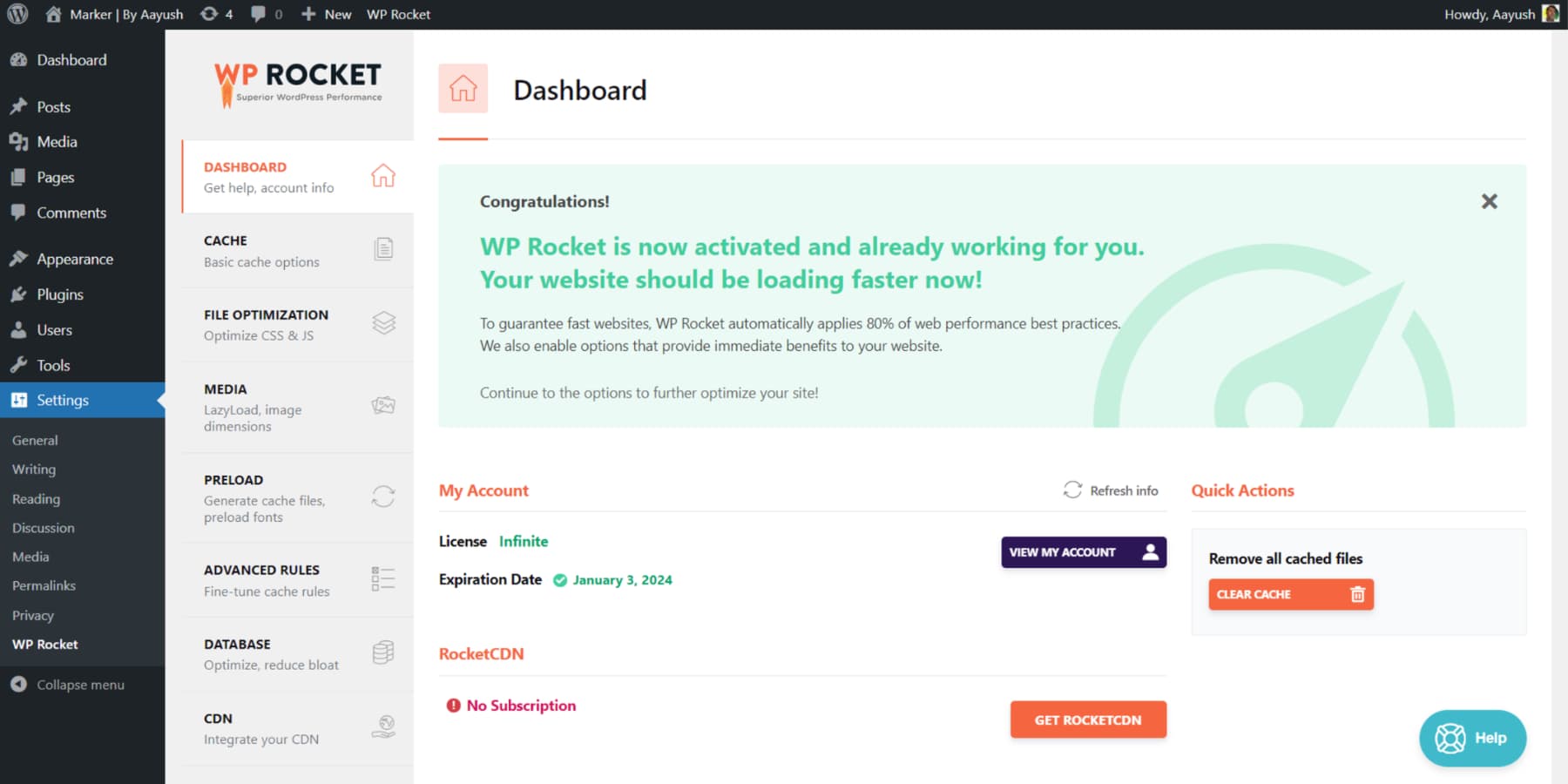 WP-Rockets-User-Interface