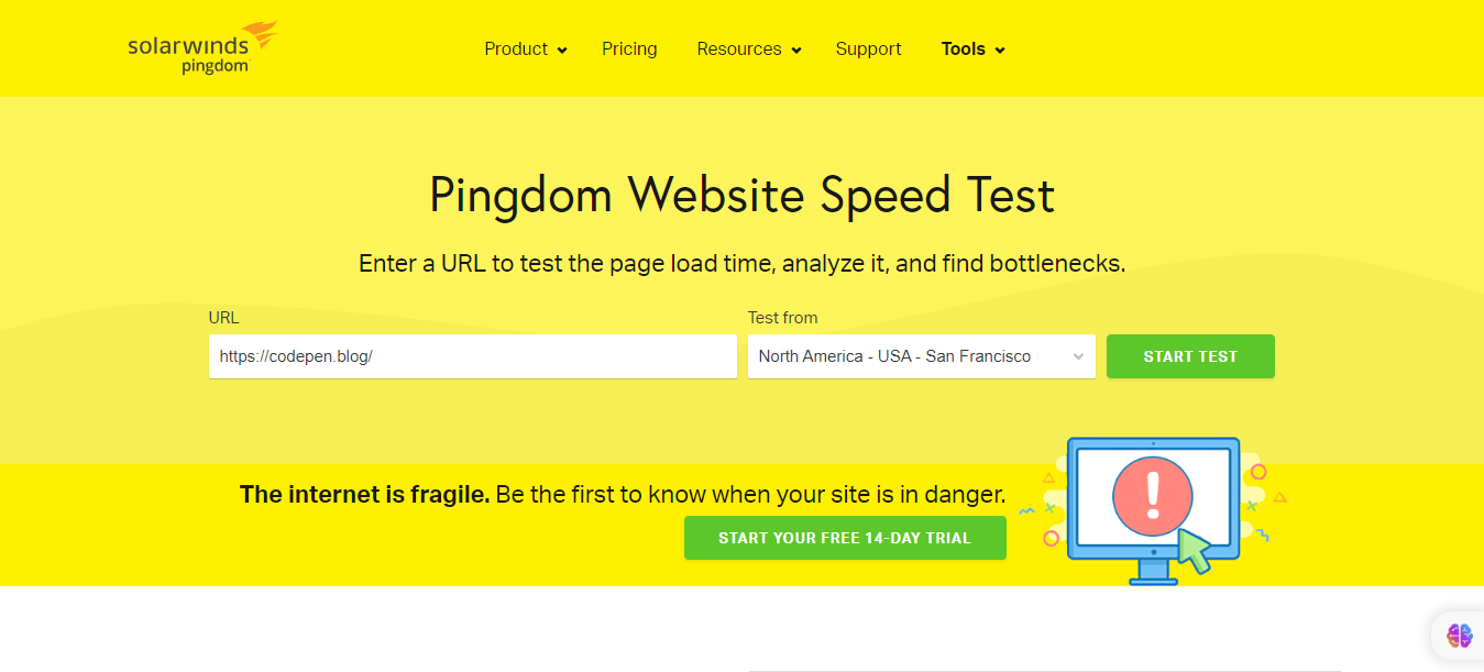 Website-Speed-Test-Pingdom-Tools