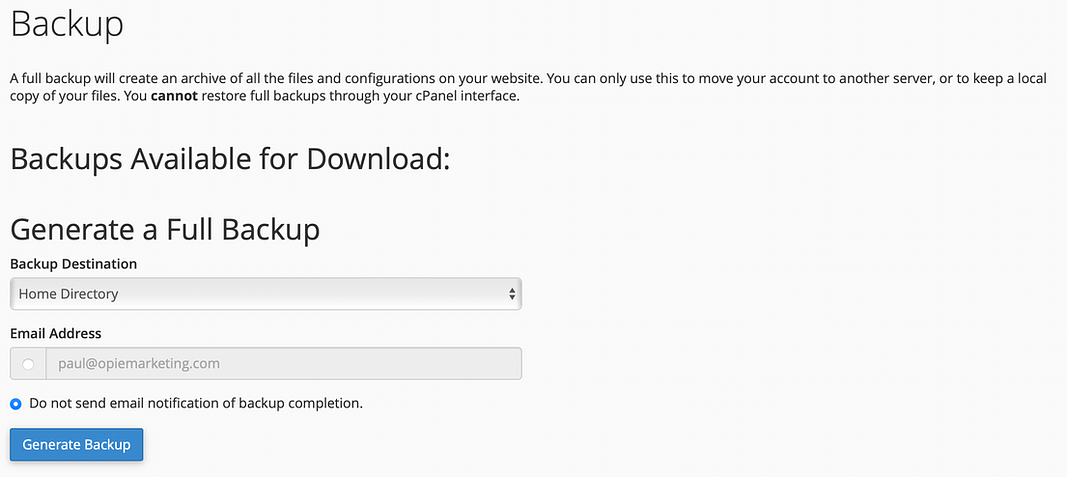 generate-full-backup