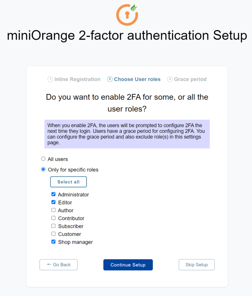 miniOrange-2FA-›-Setup-Wizard 3