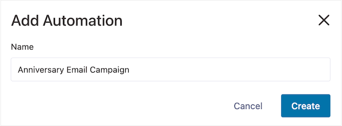 creating anniversary email