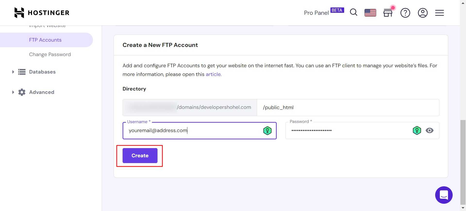 FTP-Accounts-Hostinger