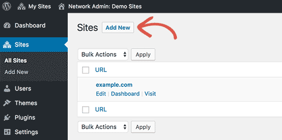 add new site