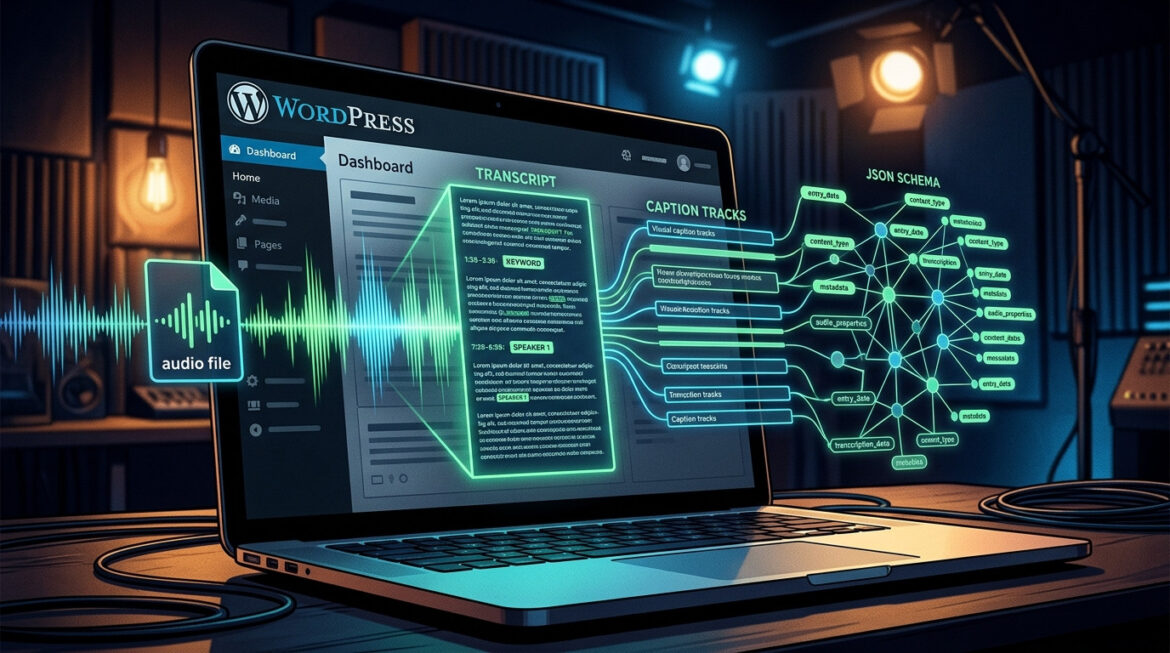 transcription services for WordPress, WordPress transcription API, automated transcription WordPress
